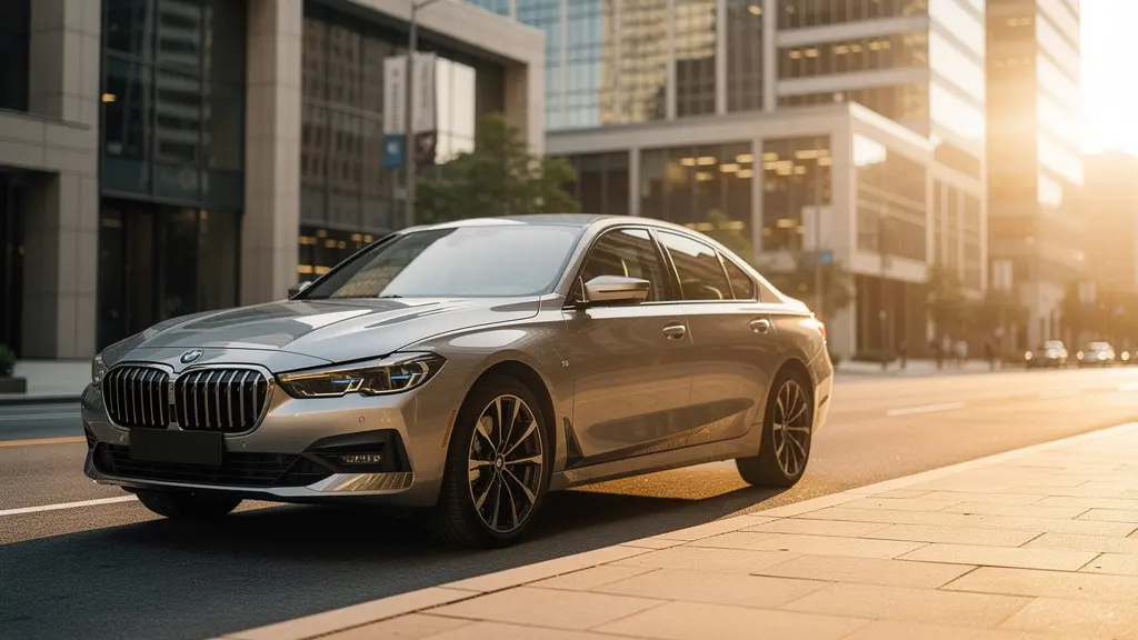 Modern car with AEB technology demonstrating safety features and insurance benefits