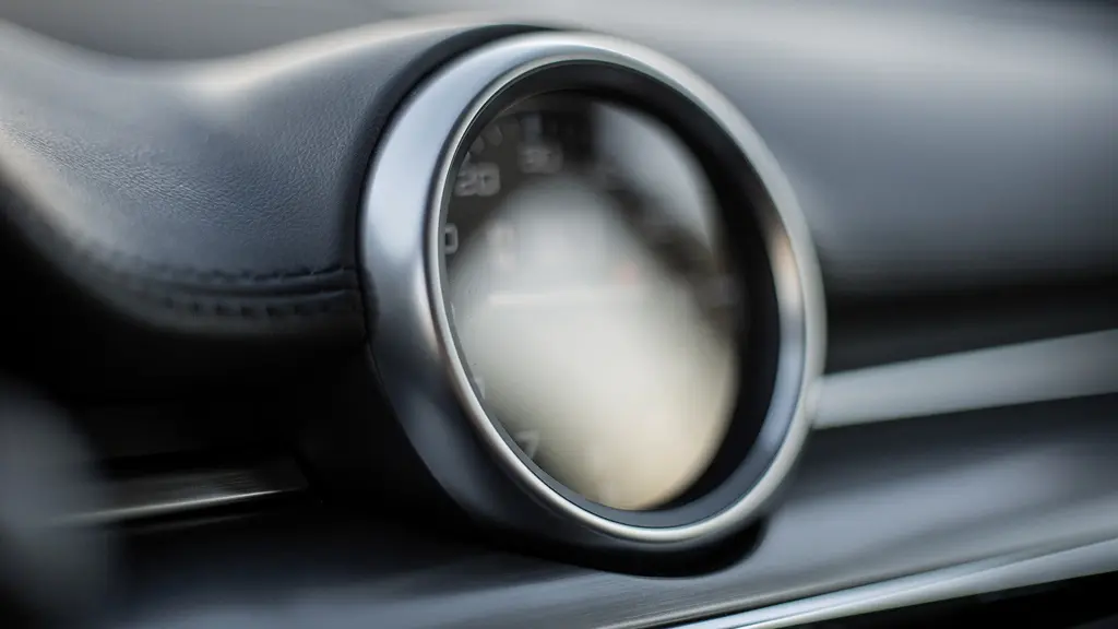 Abstract visualization of car dashboard with blurred mileage counter